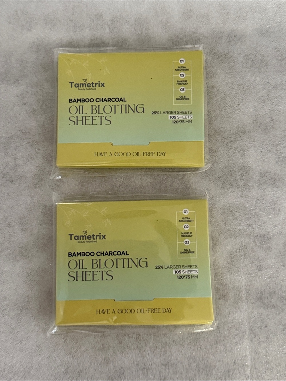 Bamboo Charcoal Oil Blotting Sheets – Yellow/Green